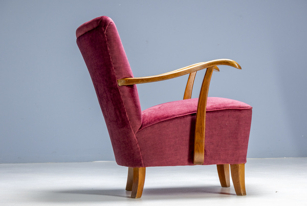 Velvet Duet – Pair of Art Deco Armchairs from the 1930s–40s