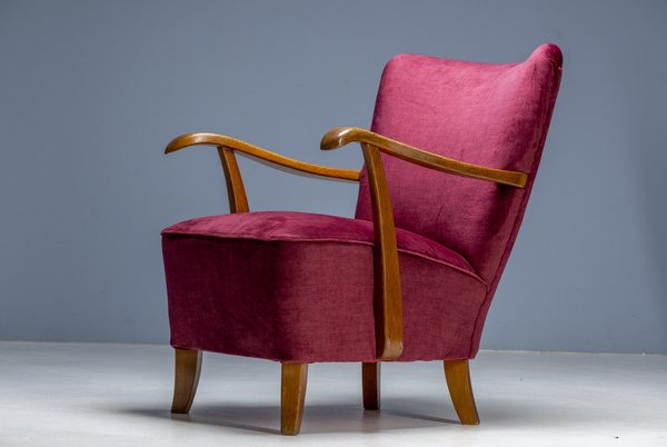 Velvet Duet – Pair of Art Deco Armchairs from the 1930s–40s